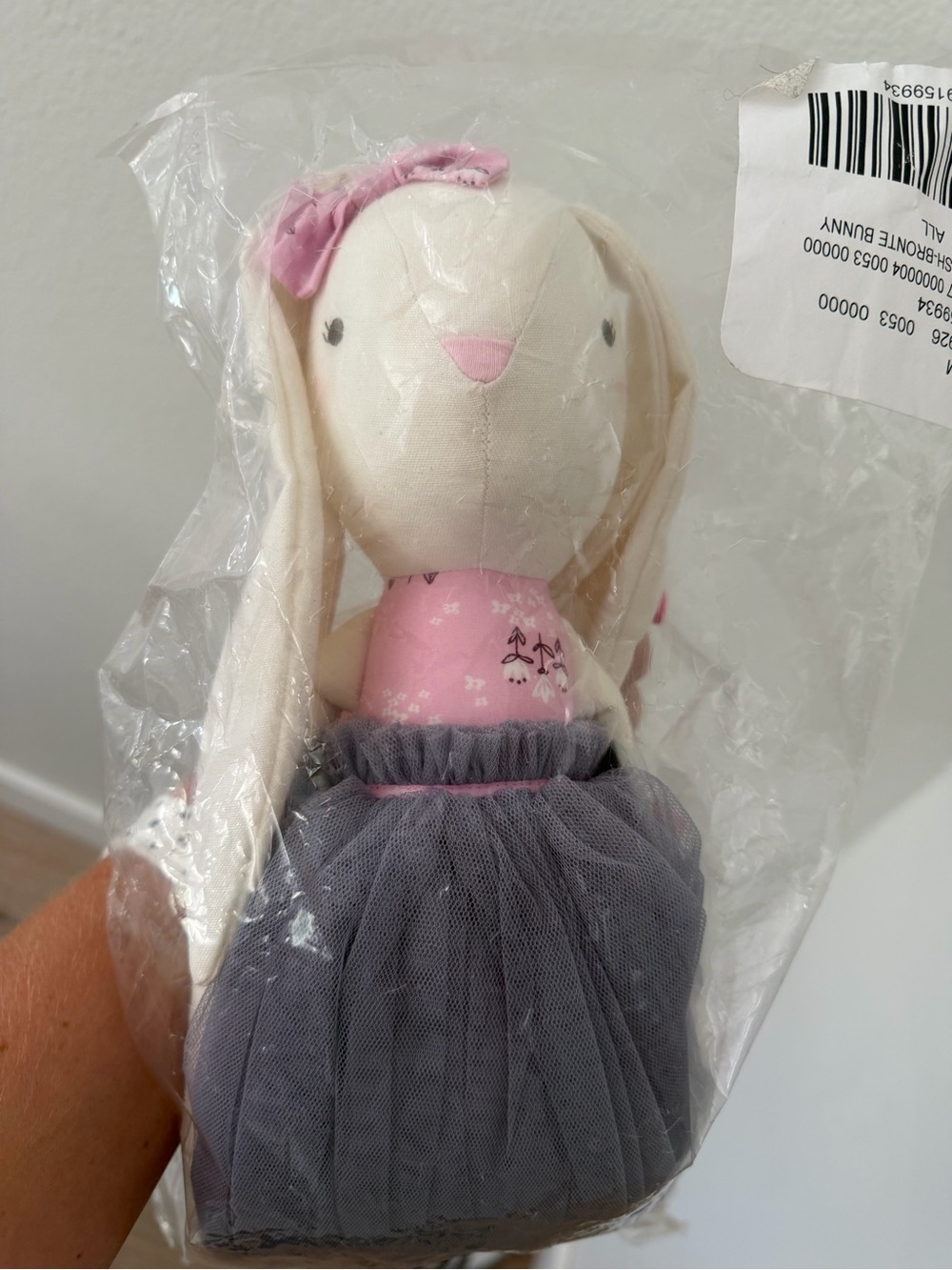 Alimrose Bronte Ballet Bunny Plush 48cm Lavender NWT